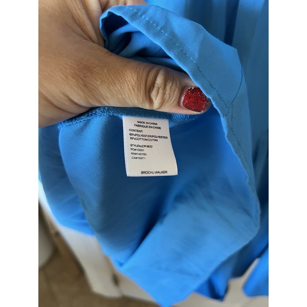 Brochu Walker Azure Blue Tiered Cotton Poplin The Havana Dress Size XS - Picture 10 of 10